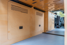 Load image into Gallery viewer, Transit 148" - Garage / Systems Cabinets with Lofted Bed