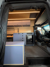 Load image into Gallery viewer, Sprinter 144" - Bench Seat/Toilet Storage Cabinet - Swell Van Co.