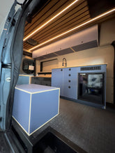 Load image into Gallery viewer, Sprinter 144" - Bench Seat/Toilet Storage Cabinet - Swell Van Co.