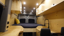 Load image into Gallery viewer, Transit 148" EXT - Lofted Bed with Garage / Systems Cabinets