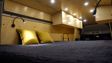 Load image into Gallery viewer, Transit 148" EXT - Lofted Bed with Garage / Systems Cabinets