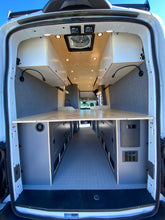 Load image into Gallery viewer, Transit 148" EXT - Lofted Bed with Garage / Systems Cabinets