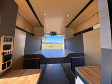 Load image into Gallery viewer, Transit 148" EXT - Lofted Bed with Garage / Systems Cabinets