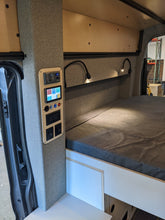 Load image into Gallery viewer, Transit 130&quot; - Lofted Bed with Garage / Systems Cabinets - Swell Van Co.
