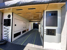 Load image into Gallery viewer, Transit 130&quot; - Lofted Bed with Garage / Systems Cabinets

